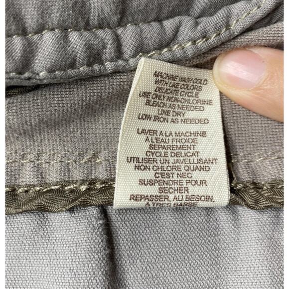 Free People Jacket Womens 4 Taupe Gray Corduroy Ruffle Peplum Romantic Military - Picture 11 of 16
